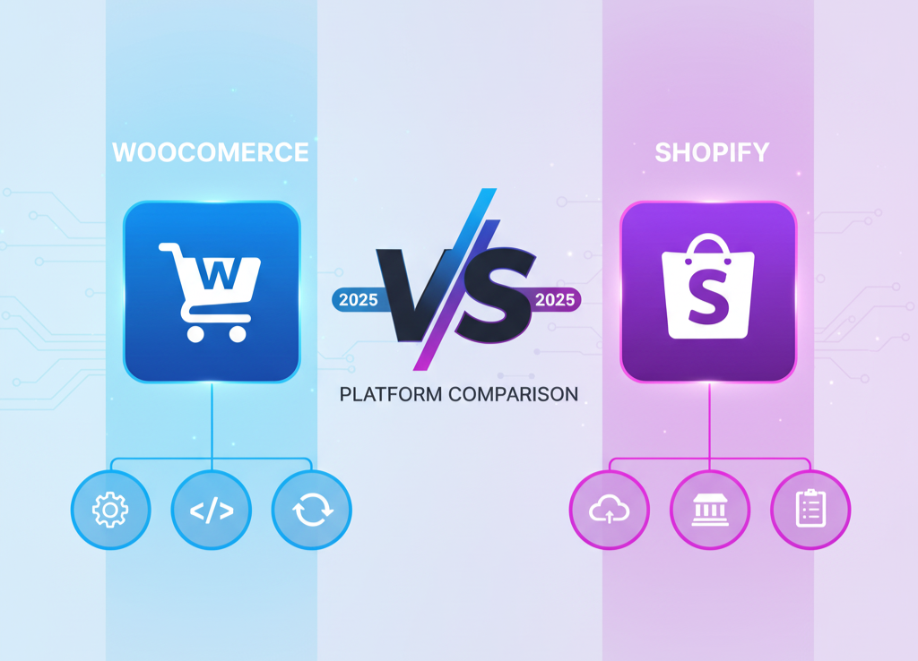 WooCommerce vs Shopify 2025 featured comparison