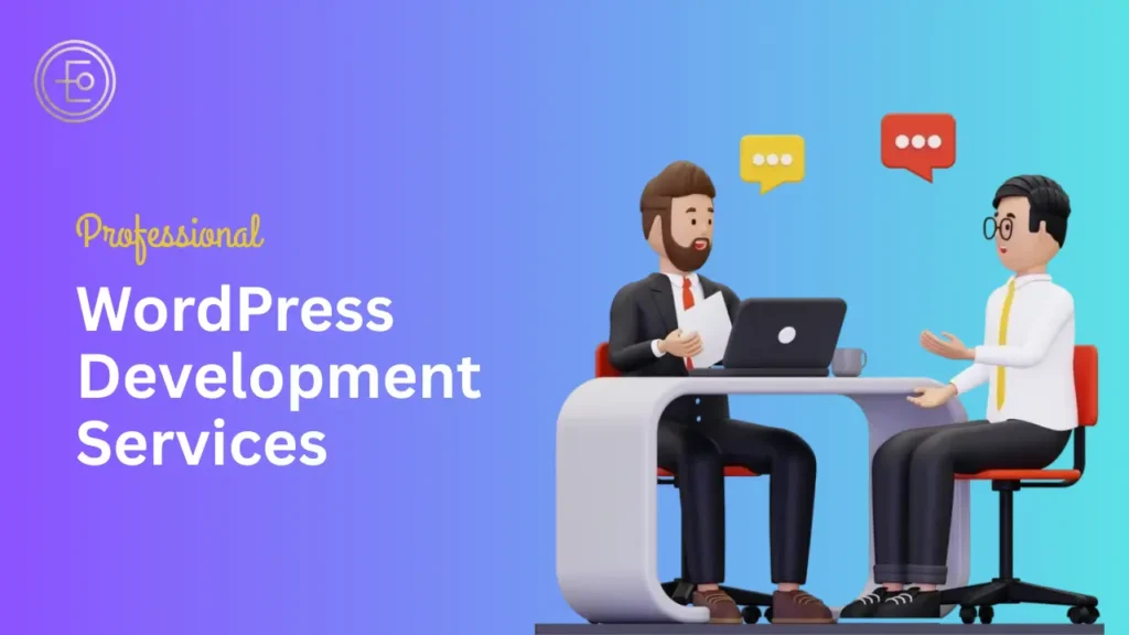 Professional WordPress development services showcasing modern business website design on laptop and smartphone with clean UI/UX, SEO, and digital growth concept
