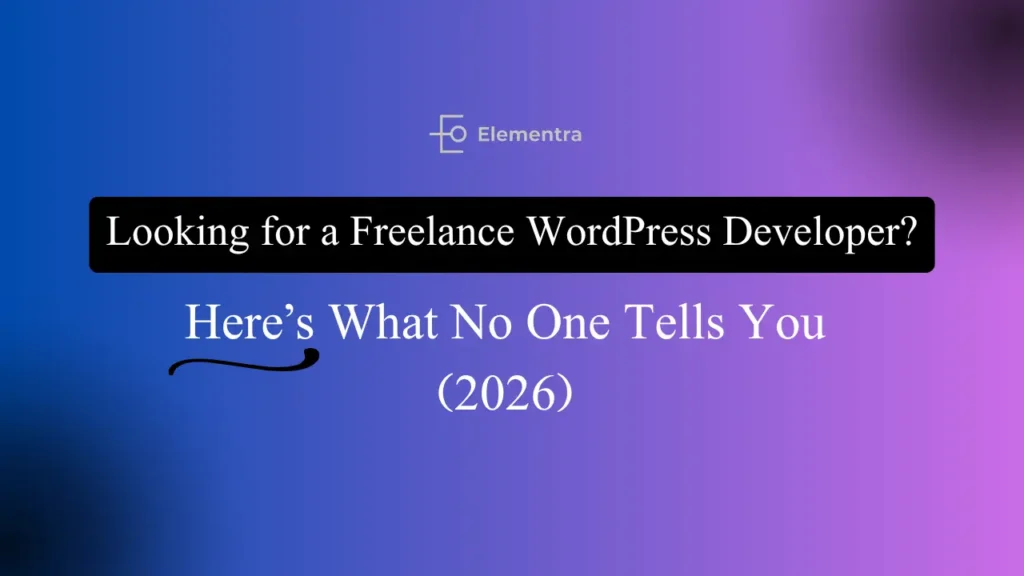 freelance WordPress developer working on website development and optimization