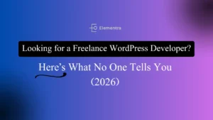 freelance WordPress developer working on website development and optimization